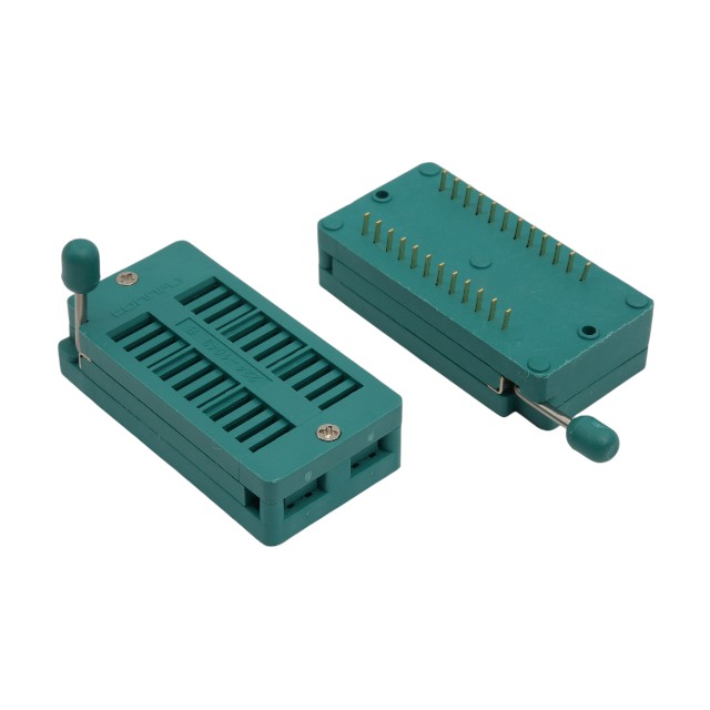 IC-SOCKET 24PIN ZIF GREEN CONNFLY - DS1043-240G
