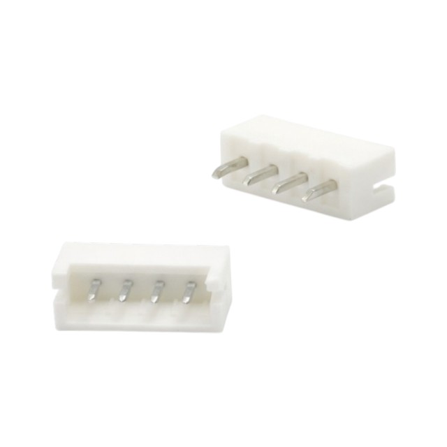 CON.T.B.2.50MM 4PIN(1X4) THT V/T MALE WHITE CONNFL - DS1069-01-04MVW6