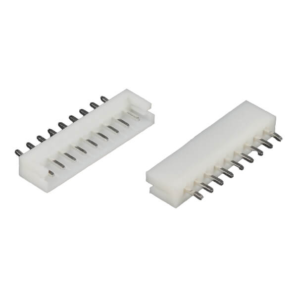 CON.T.B.2.50MM 9PIN(1X9) THT V/T MALE WHITE CONNFL - DS1069-01-09MVW6