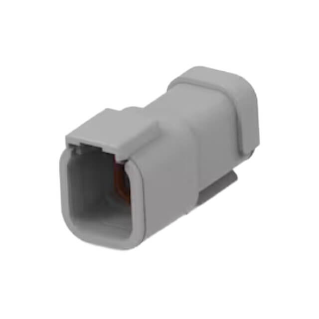 TE CONNECTIVITY DTM04-6P AUTOMOTIVE CONNECTOR 6P SZ 20 GREY DTM RECEPTACLE