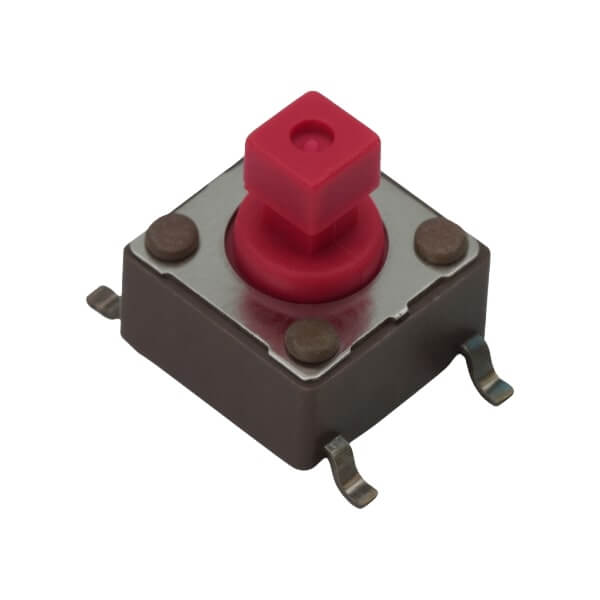 SWITCH TACT 6.00x6.00 7.30mm 260gF SMT V/T - DTSM-644R-V-T/R