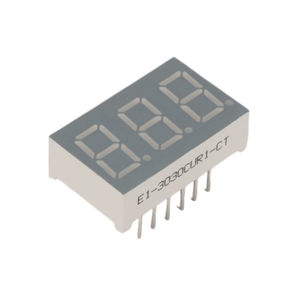 CHINA TOTAL E1-3030-CUR-1-CT LED DISPLAY 7 SEGMENT 3DIGIT 7.62MM (-) RED
