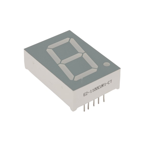 CHINA TOTAL E2-1100-CUR-1-CT LED DISPLAY 7 SEGMENT 1DIGIT 25.4MM (-) RED