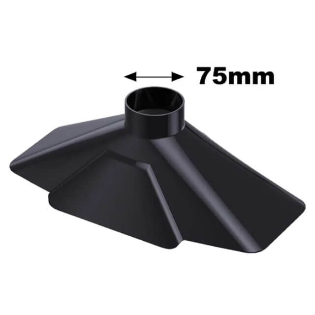 FUMECLEAR ESD SQUARE SMOKE HOOD-75 ESD SQUARE SILICONE HOOD FOR FUME EXTRACTOR 75MM