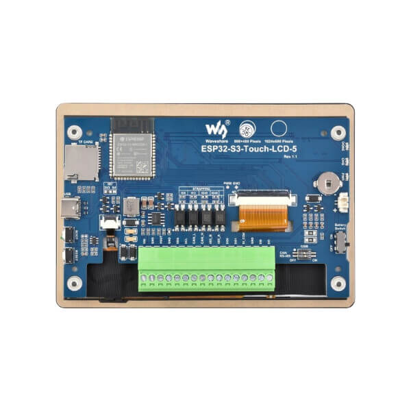 WAVESHARE ESP32-S3-TOUCH-LCD-5B LCD 5.0” TOUCH 1024X600 PIXEL WITH DISPLAY SKU:281