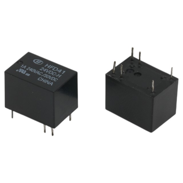 HONGFA HFD41-24VDC-H RELAY TELECOM 1A 24V SPDT (1 Form C) THT