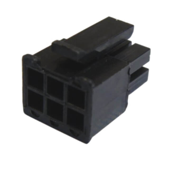CONNFLY I-DS1073-03-SCB002X3 CON.T.B.3.00MM 6PIN(2X3) MALE HOUSING BLACK