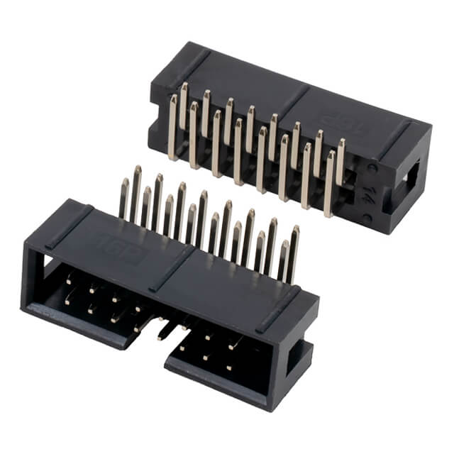 BOX HEADER 16PIN(2x8) 2.54mm THT R/A MALE BLACK - KLS1-202-16-R-B