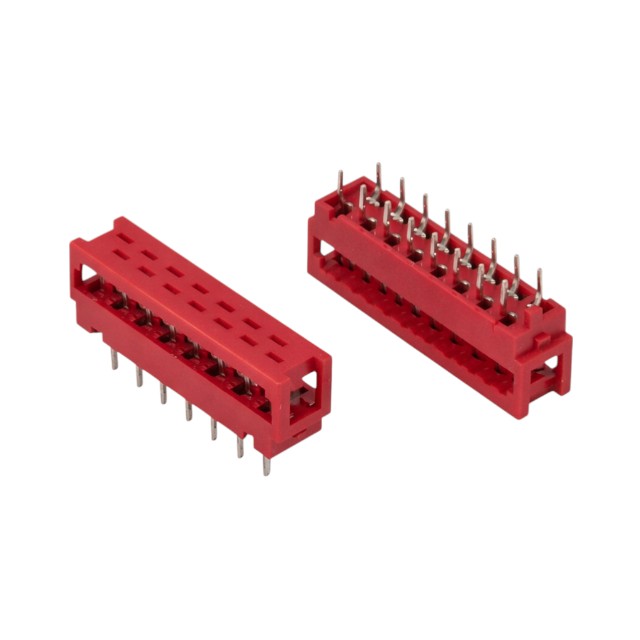 KLS1-204A-14-R - MICRO MATCH THT V/T 14PIN(2x7) 2.54mm FEMALE RED