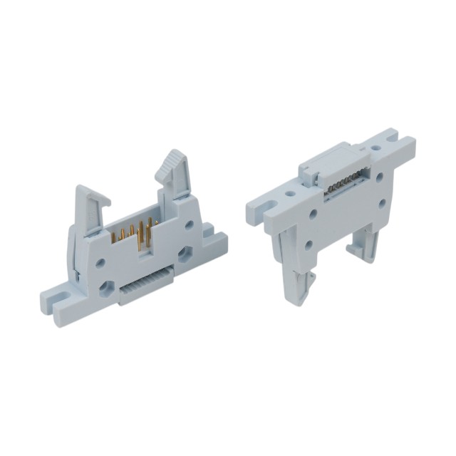 CON.IDC BOX HEADER LOCKED 10PIN(2x5)GRAY WITH EARS - L-KLS1-201Y-10-G-E
