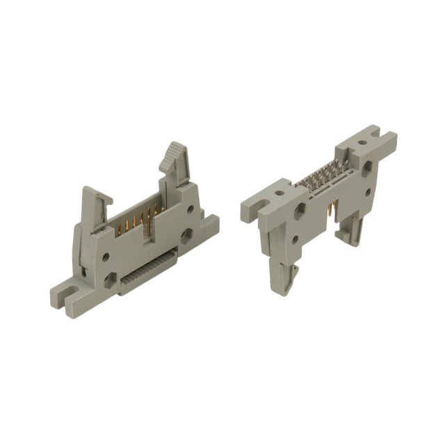 CON.IDC BOX HEADER LOCKED 14PIN(2x7)GRAY WITH EARS - L-KLS1-201Y-14-G-E