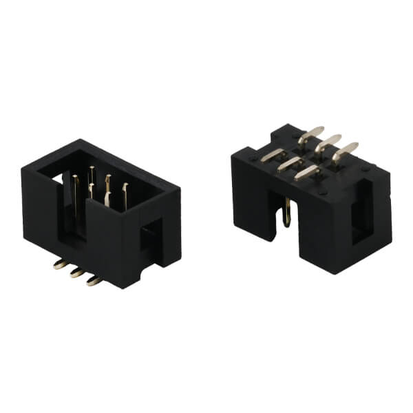 BOX HEADER 6PIN(2x3) 2.54mm SMT V/T MALE WITH CAP - L-KLS1-202-06-TC-B-R