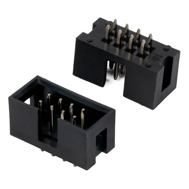 BOX HEADER 8PIN(2x4) 2.54mm THT V/T MALE BLACK