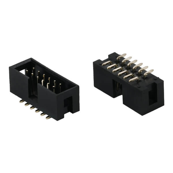 BOX HEADER 12PIN(2x6) 2.54mm SMT V/T MALE WITH CAP - L-KLS1-202-12-TC-B-R