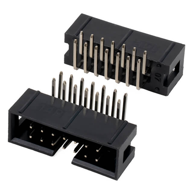 BOX HEADER 14PIN(2x7) 2.54mm THT R/A MALE BLACK - L-KLS1-202-14-R-B