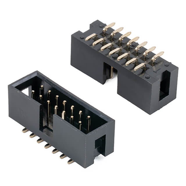 BOX HEADER 14PIN(2x7) 2.54mm SMT V/T MALE BLACK - L-KLS1-202-14-T-B