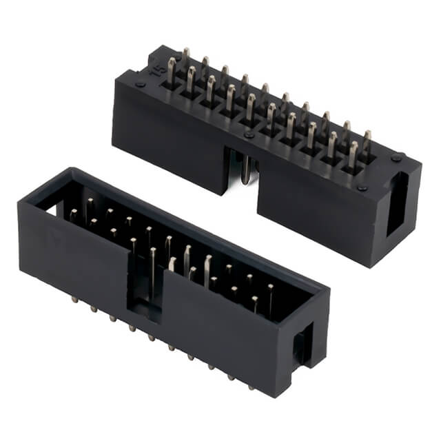 BOX HEADER 20PIN(2x10) 2.54mm THT V/T MALE BLACK - L-KLS1-202-20-S-B