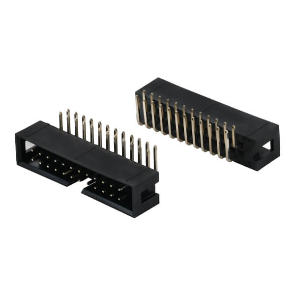 BOX HEADER 24PIN(2x12) 2.54mm THT R/A MALE BLACK