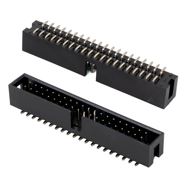 BOX HEADER 40PIN(2x20) 2.54mm SMT V/T MALE BLACK - L-KLS1-202-40-T-B