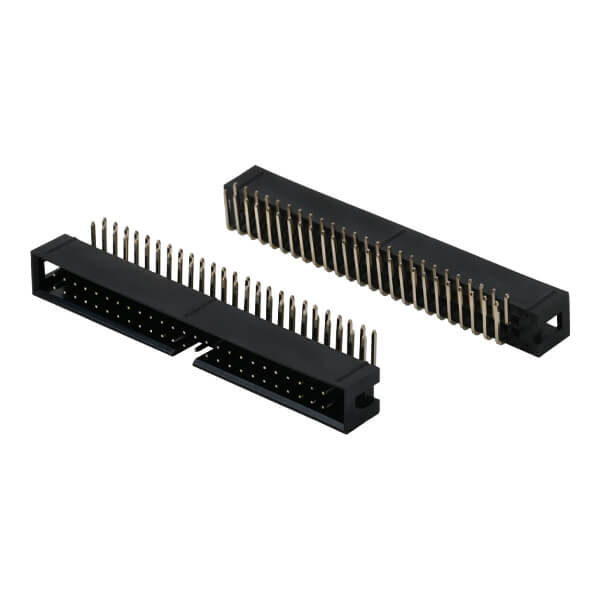 BOX HEADER 50PIN(2x25) 2.54mm THT R/A MALE BLACK - L-KLS1-202-50-R-B