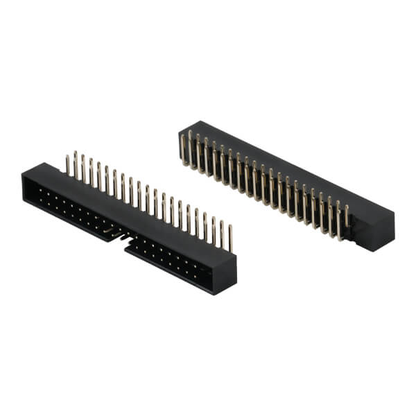 BOX HEADER 40PIN(2x20) 2.00mm THT R/A MALE BLACK - L-KLS1-202B-40-R-B