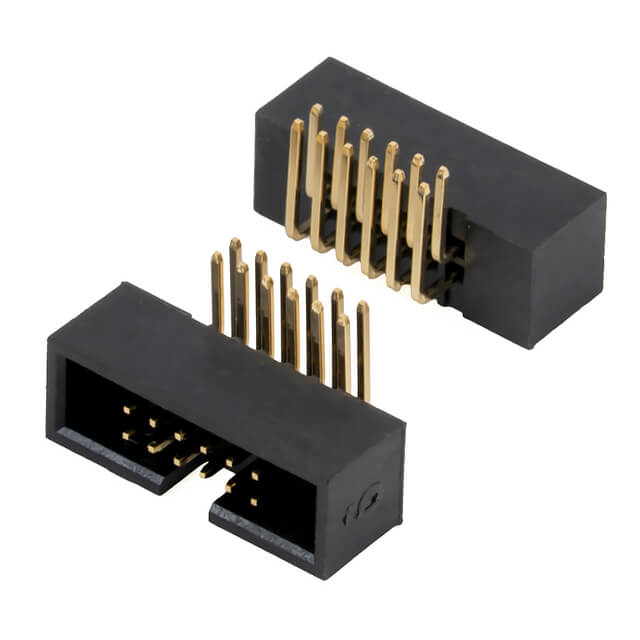 BOX HEADER 12PIN(2x6) 1.27mm THT R/A MALE BLACK - L-KLS1-202C-12-R-B