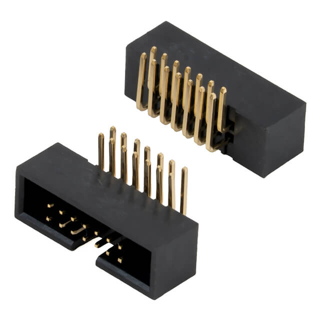 BOX HEADER 14PIN(2x7) 1.27mm THT R/A MALE BLACK - L-KLS1-202C-14-R-B