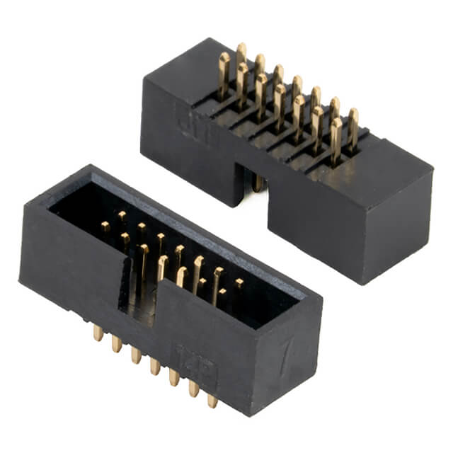 BOX HEADER 14PIN(2x7) 1.27mm THT V/T MALE BLACK - L-KLS1-202C-14-S-B
