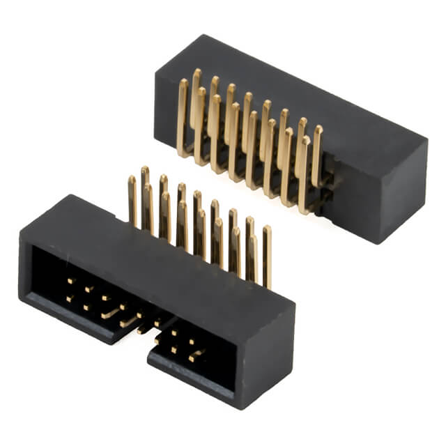 BOX HEADER 16PIN(2x8) 1.27mm THT R/A MALE BLACK - L-KLS1-202C-16-R-B