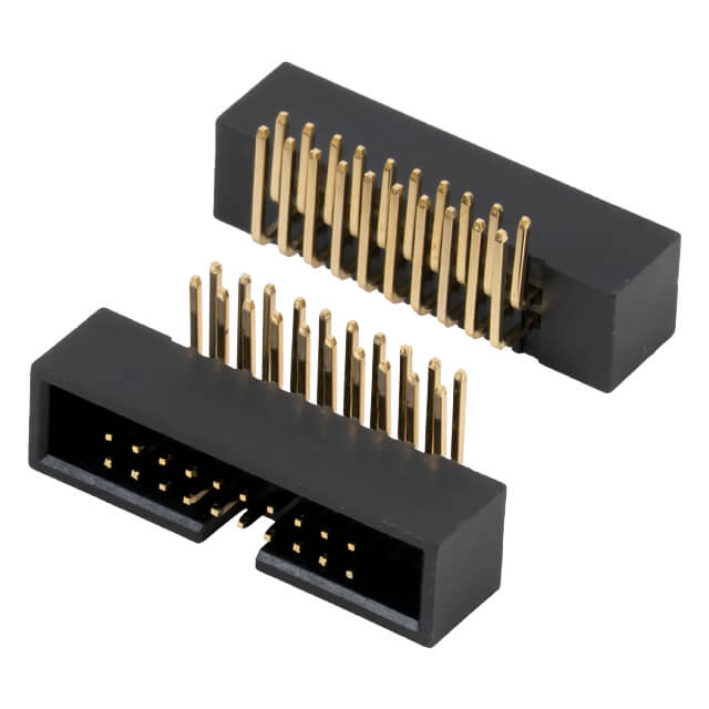 BOX HEADER 20PIN(2x10) 1.27mm THT R/A MALE BLACK - L-KLS1-202C-20-R-B