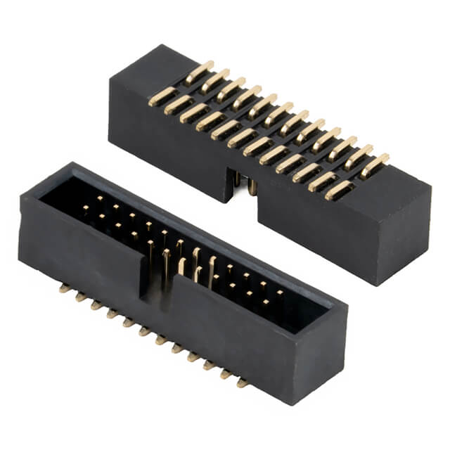 BOX HEADER 24PIN(2x12) 1.27mm SMT V/T MALE BLACK - L-KLS1-202C-24-T-B