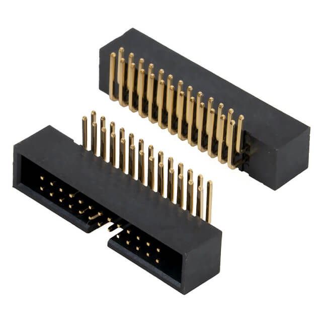 BOX HEADER 26PIN(2x13) 1.27mm THT R/A MALE BLACK - L-KLS1-202C-26-R-B