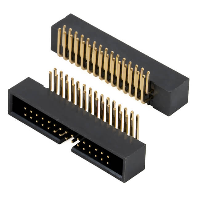 BOX HEADER 30PIN(2x15) 1.27mm THT R/A MALE BLACK - L-KLS1-202C-30-R-B