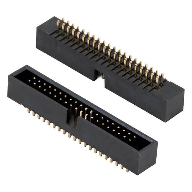 BOX HEADER 40PIN(2x20) 1.27MM THT V/T MALE BLACK - L-KLS1-202C-40-S-B