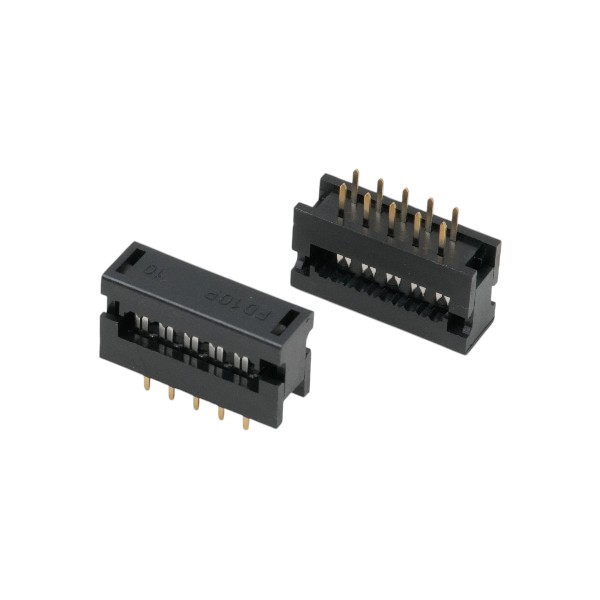 KLS ELECTRONIC L-KLS1-205-10-B CONNECTOR PLUG DIP 2.54MM 10PIN BLACK