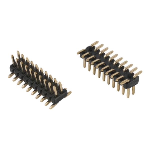 PIN HEADER 20PIN(2x10)1.27mm SMT V/T WITH POST - L-KLS1-207C-1.00-2-20-T3