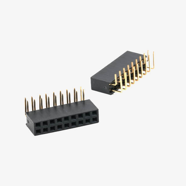 FEMALE HEADER 18PIN(2x9) 2.54mm THT R/A TRAY - L-KLS1-208-2-18-R