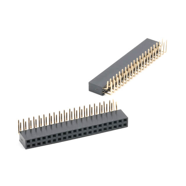 FEMALE HEADER 40PIN(2x20) 2.54mm THT R/A TRAY 90 C - L-KLS1-208-2-40-R