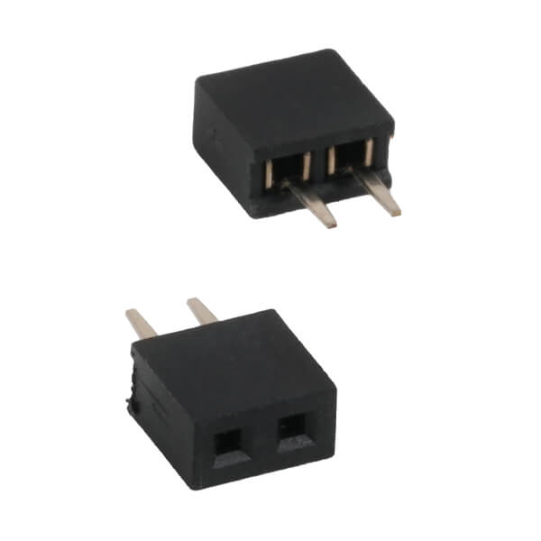 FEMALE HEADER 2PIN(1x2) 2.00mm THT V/T TRAY - L-KLS1-208B-4.3-1-02-S