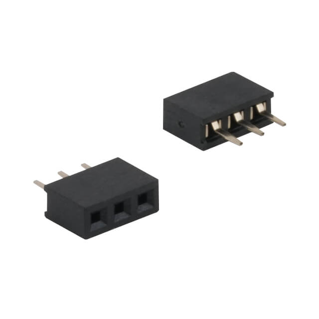 FEMALE HEADER 3PIN(1x3) 2.00mm THT V/T TRAY