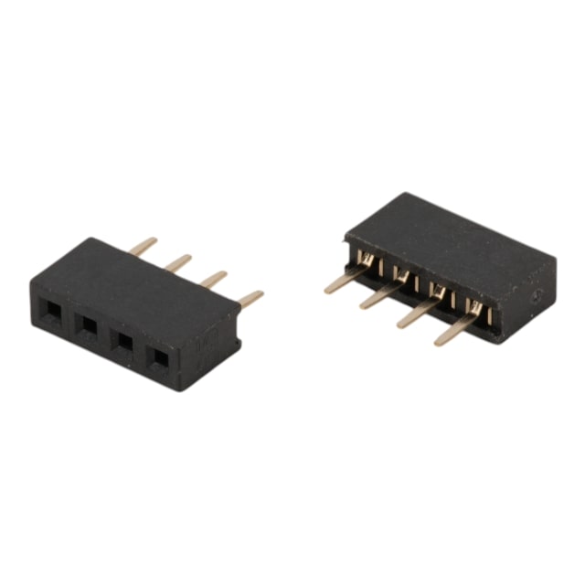 FEMALE HEADER 4PIN(1x4) 2.00mm THT V/T TRAY - L-KLS1-208B-4.3-1-04-S