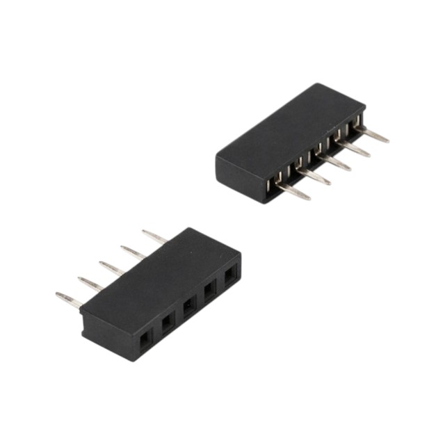 FEMALE HEADER 5PIN(1x5) 2.00mm THT V/T TRAY - L-KLS1-208B-4.3-1-05-S