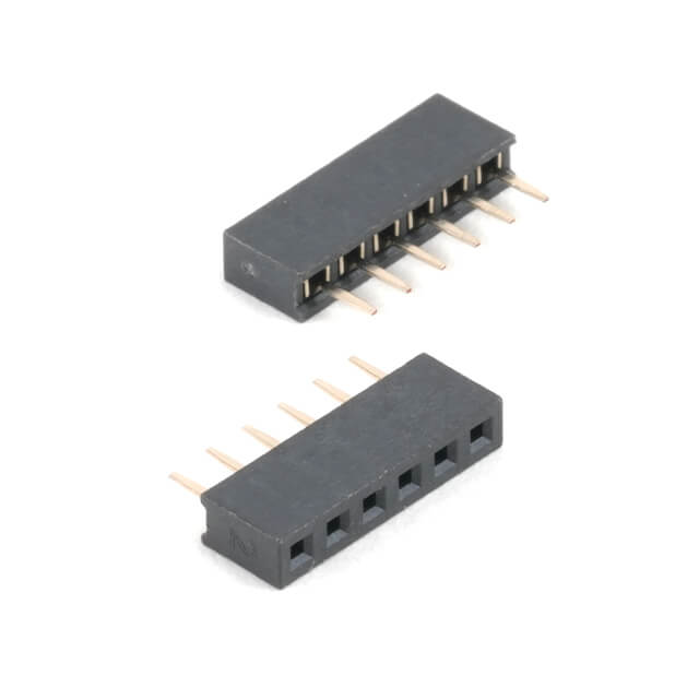 FEMALE HEADER 6PIN(1x6) 2.00mm THT V/T TRAY - L-KLS1-208B-4.3-1-06-S