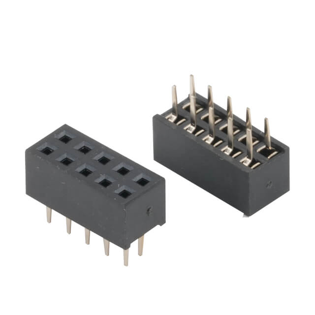 FEMALE HEADER 10PIN(2x5) 2.00mm THT V/T TRAY - L-KLS1-208B-4.3-2-10-S