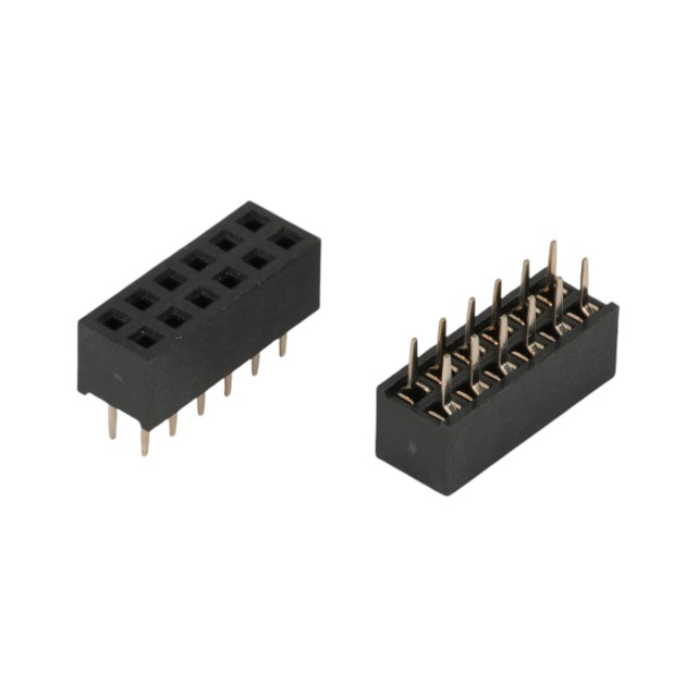 FEMALE HEADER 12PIN(2x6) 2.00mm THT V/T TRAY - L-KLS1-208B-4.3-2-12-S