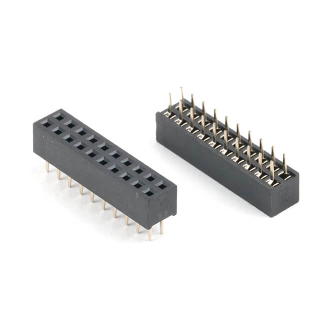 FEMALE HEADER 20PIN(2x10) 2.00mm THT V/T TRAY - L-KLS1-208B-4.3-2-20-S