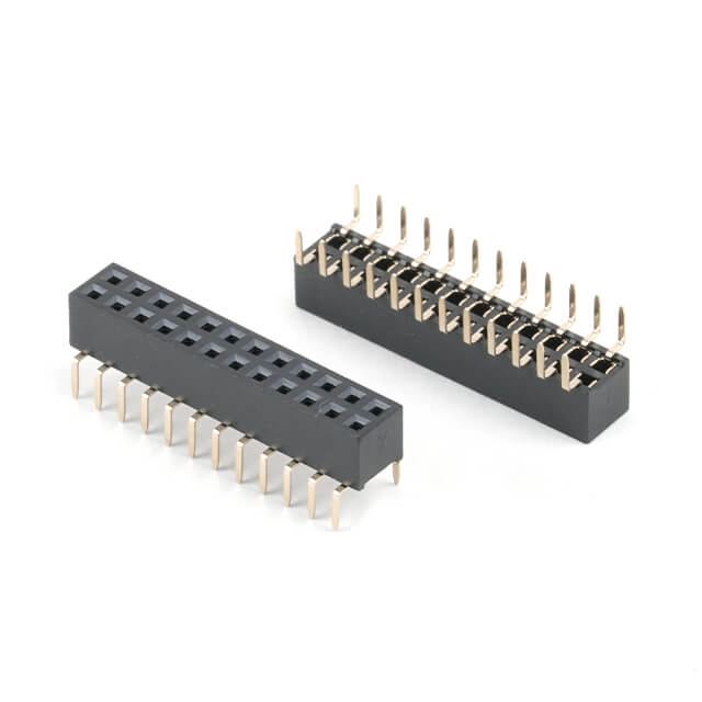 FEMALE HEADER 24PIN(2x12) 2.00mm THT V/T TUBE - L-KLS1-208B-4.3-2-24-W