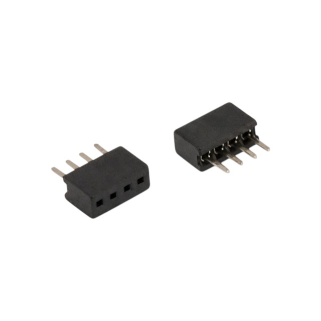 FEMALE HEADER 4PIN(1x4) 1.27mm THT V/T BAG - L-KLS1-208C-3.4-1-04-S