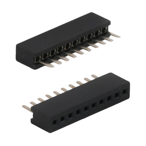 FEMALE HEADER 10PIN(1x10) 1.27mm THT V/T H:3.40MM - L-KLS1-208C-3.4-1-10-S-B