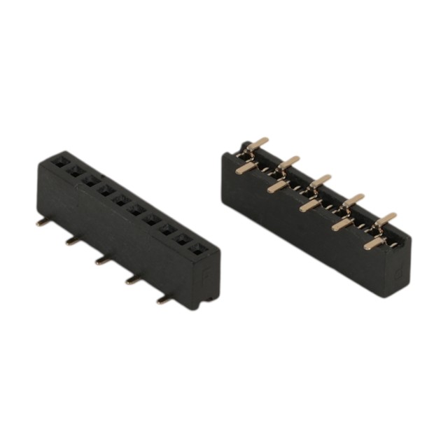 FEMALE HEADER 10PIN(1x10) 1.27mm SMT V/T H:3.40MM - L-KLS1-208C-3.4-1-10-T2-